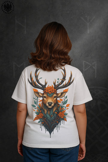 DOLK Oversized Deer Unisex Tee - Roses of the Forest