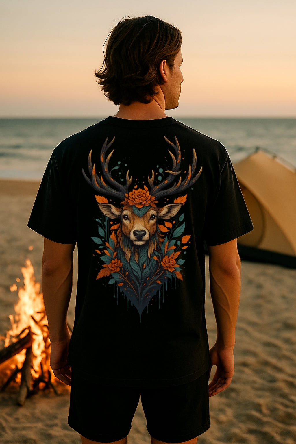 Midnight Campfire Oversized Tee