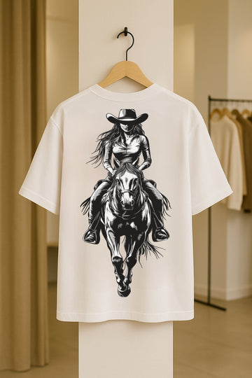 Spirit of the West DOLK Oversized Cowgirl Unisex T Shirt