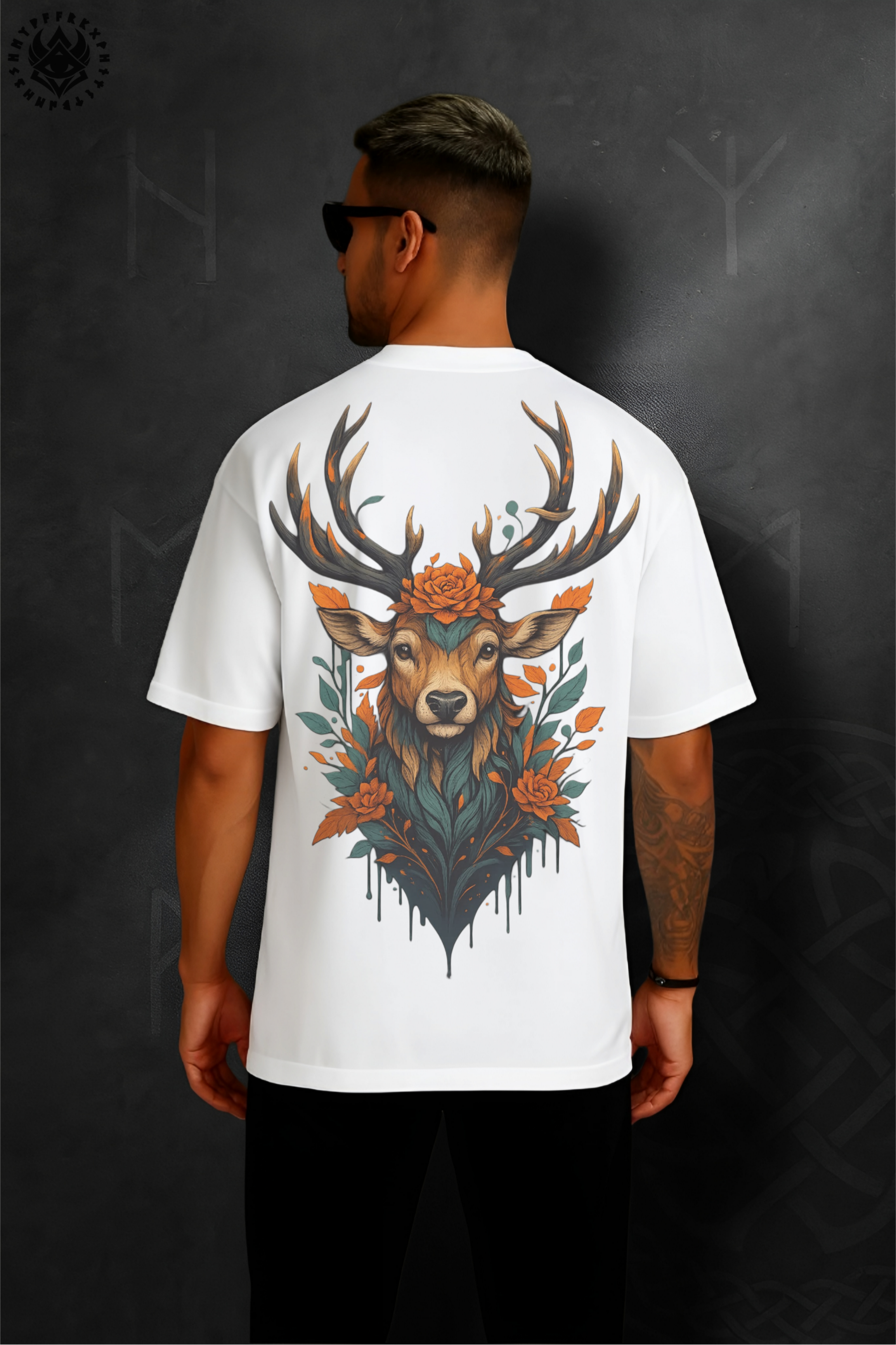 DOLK Oversized Deer Unisex Tee - Roses of the Forest