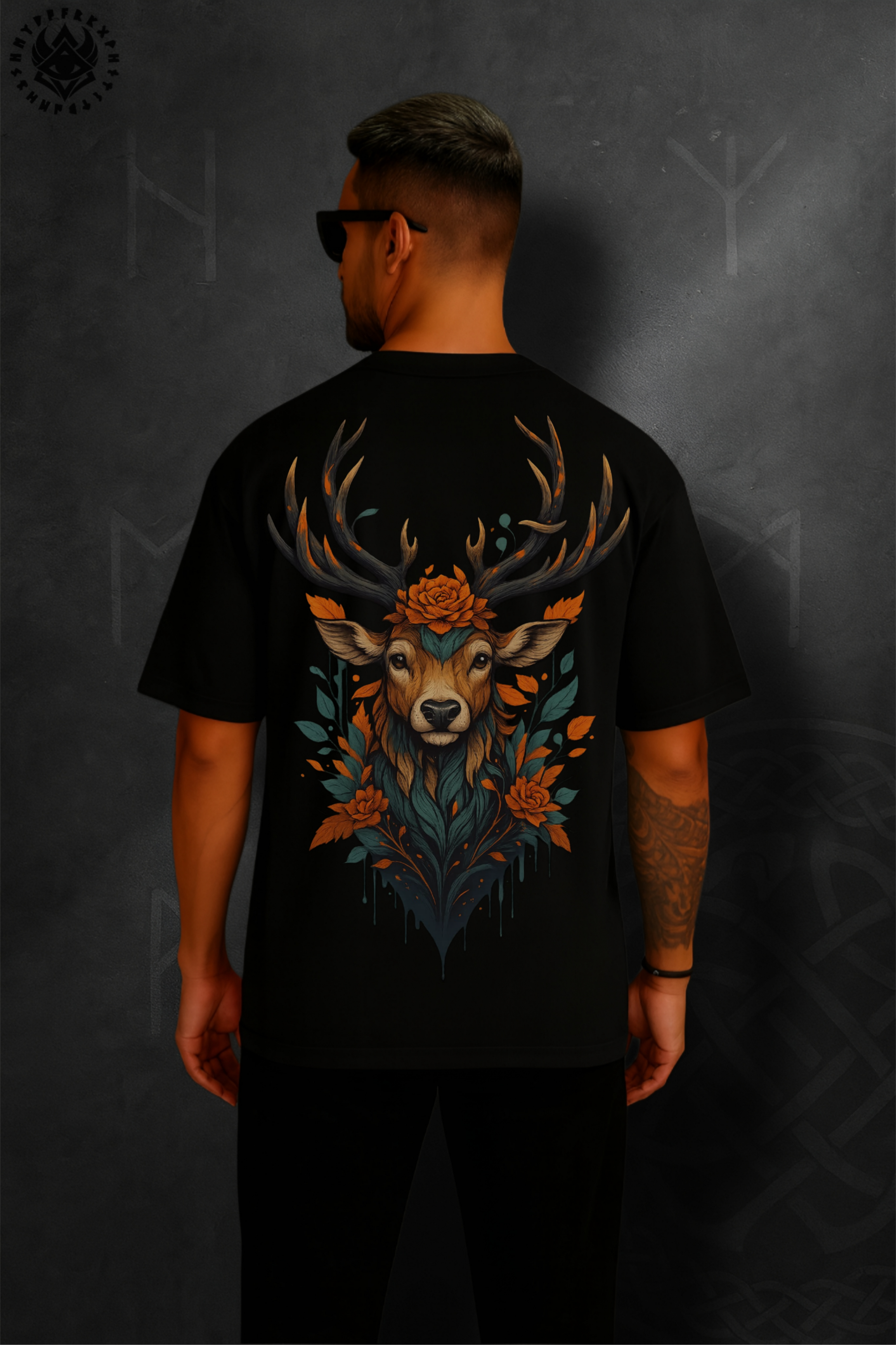DOLK Oversized Deer Unisex Tee - Roses of the Forest