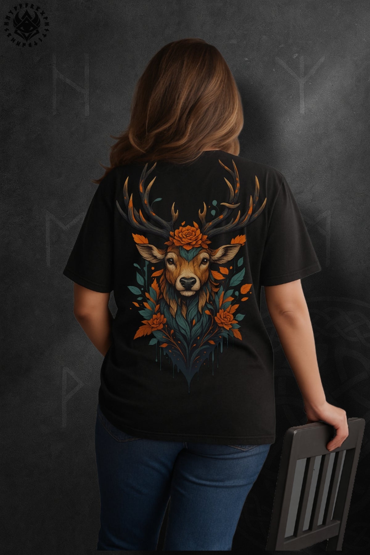 DOLK Oversized Deer Unisex Tee - Roses of the Forest