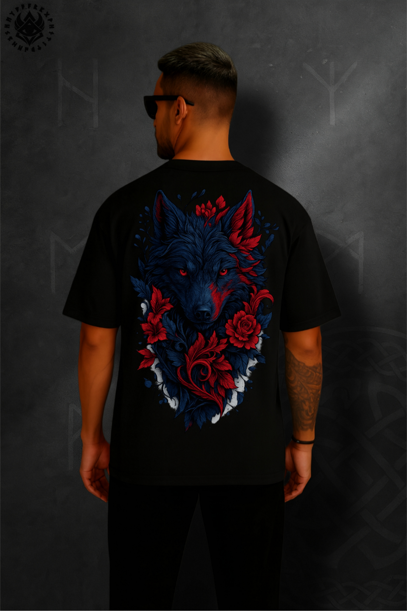 DOLK Oversized Wolf Unisex Tee - Rose of the Night