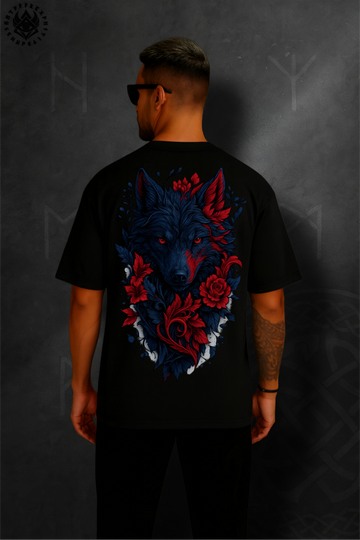 DOLK Oversized Wolf Unisex Tee - Rose of the Night