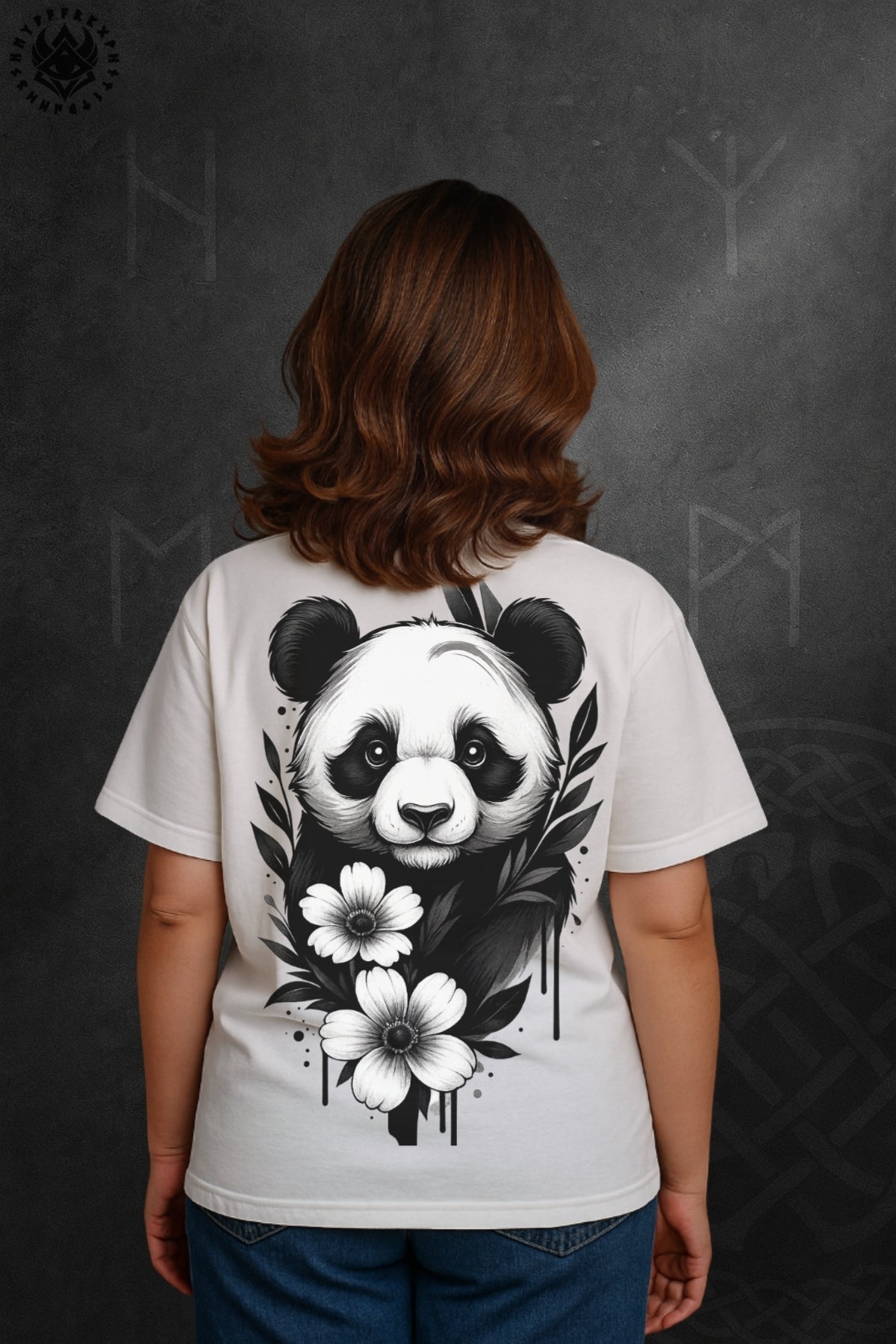 DOLK Oversized Animal Spirit Unisex Tee - Panda Cosmos Bloom