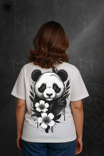 DOLK Oversized Animal Spirit Unisex Tee - Panda Cosmos Bloom