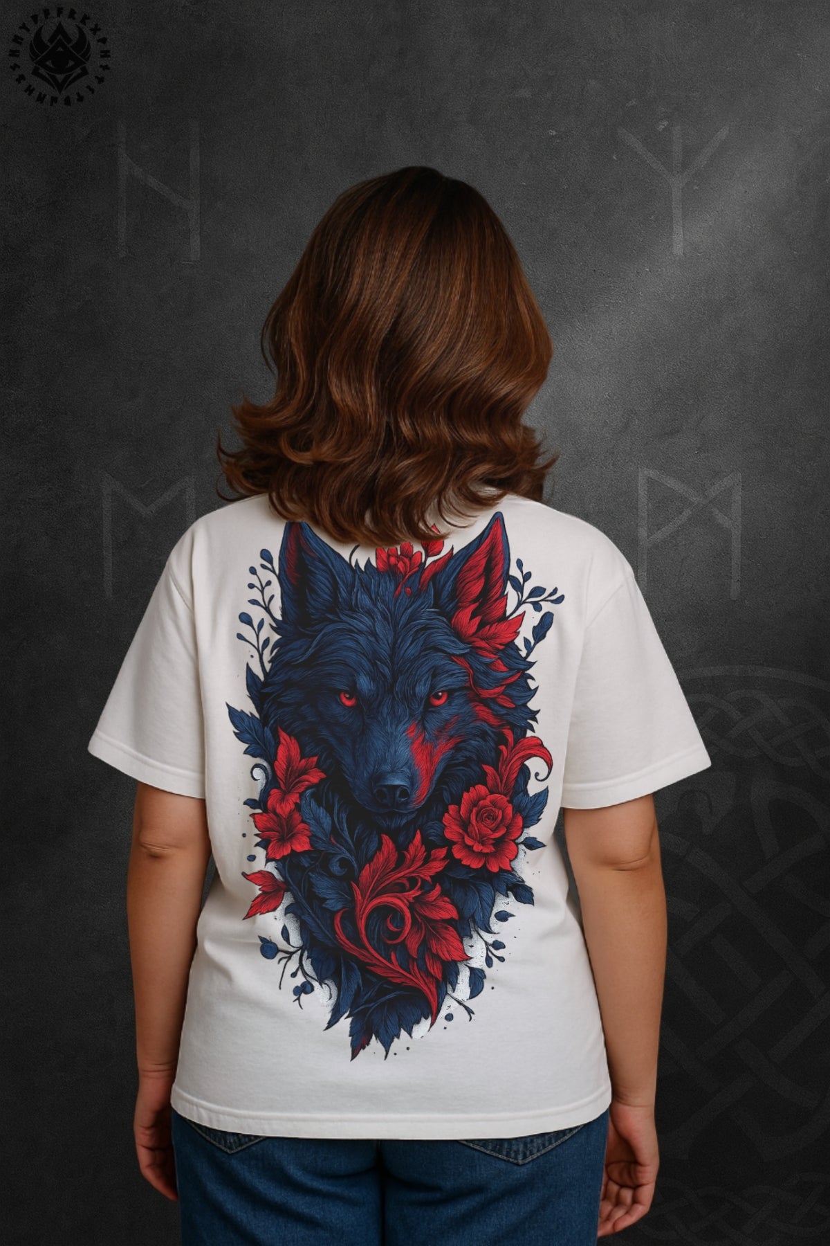 DOLK Oversized Wolf Unisex Tee - Rose of the Night
