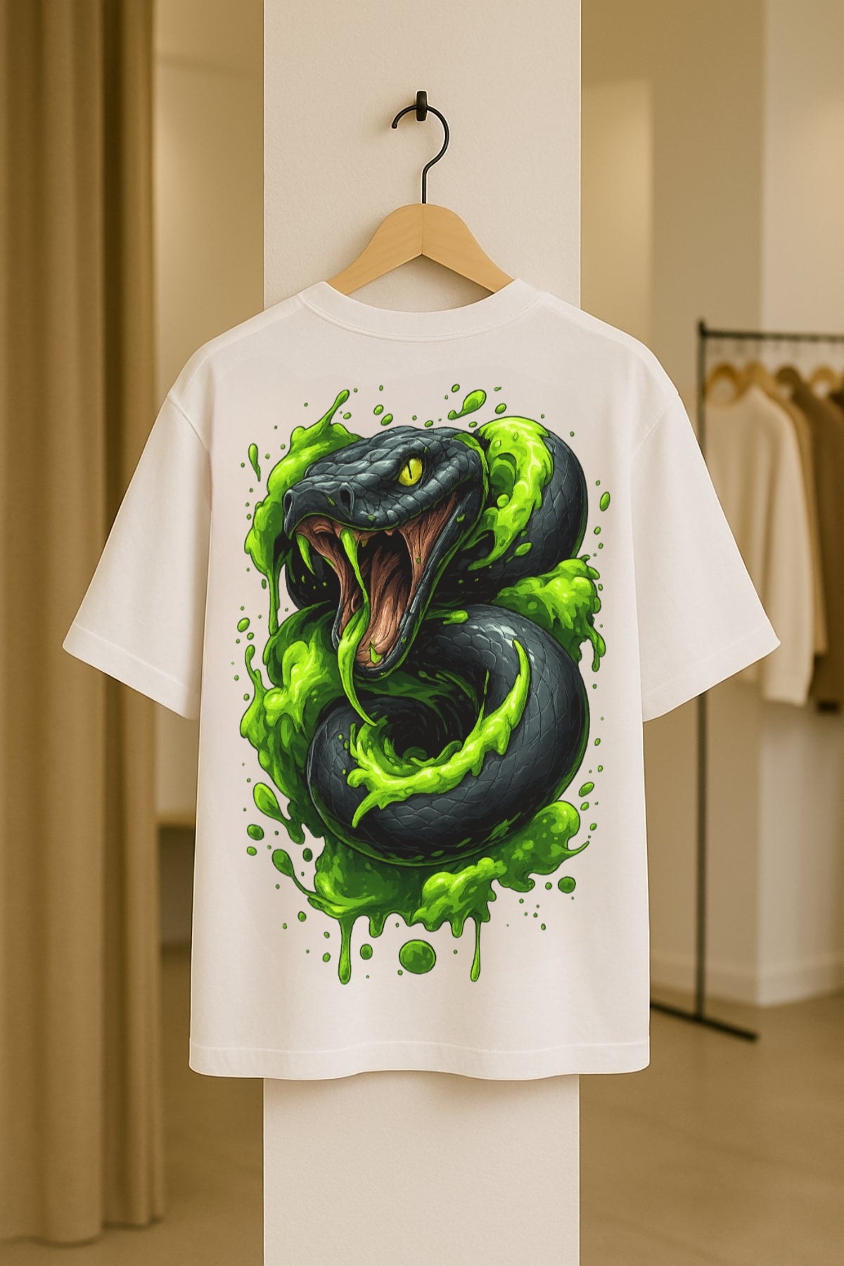 DOLK Oversized Snake Unisex Tee - Venom of Rebellion