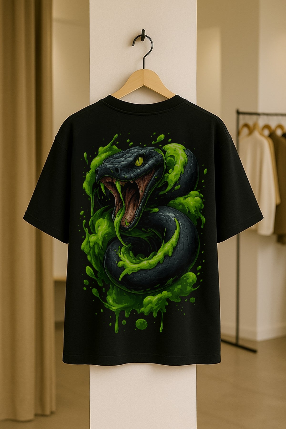 DOLK Oversized Snake Unisex Tee - Venom of Rebellion