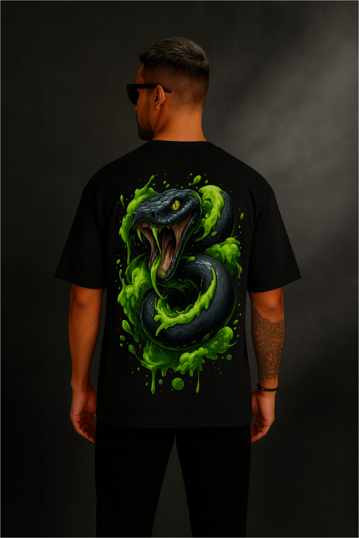 DOLK Oversized Snake Unisex Tee - Venom of Rebellion