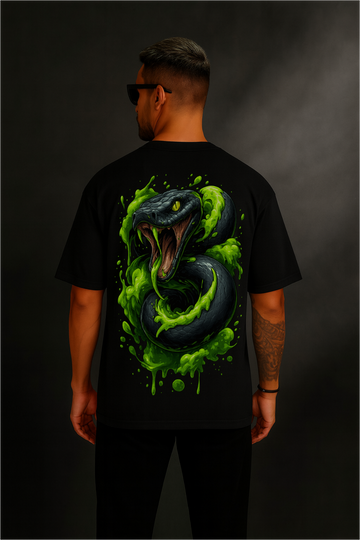 DOLK Oversized Snake Unisex Tee - Venom of Rebellion