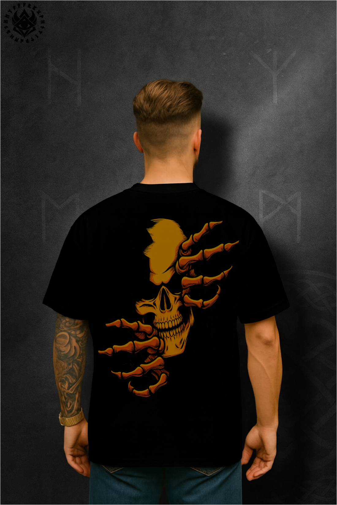Dolk Oversized Skull & Rose Unisex Tee – Skull Grip