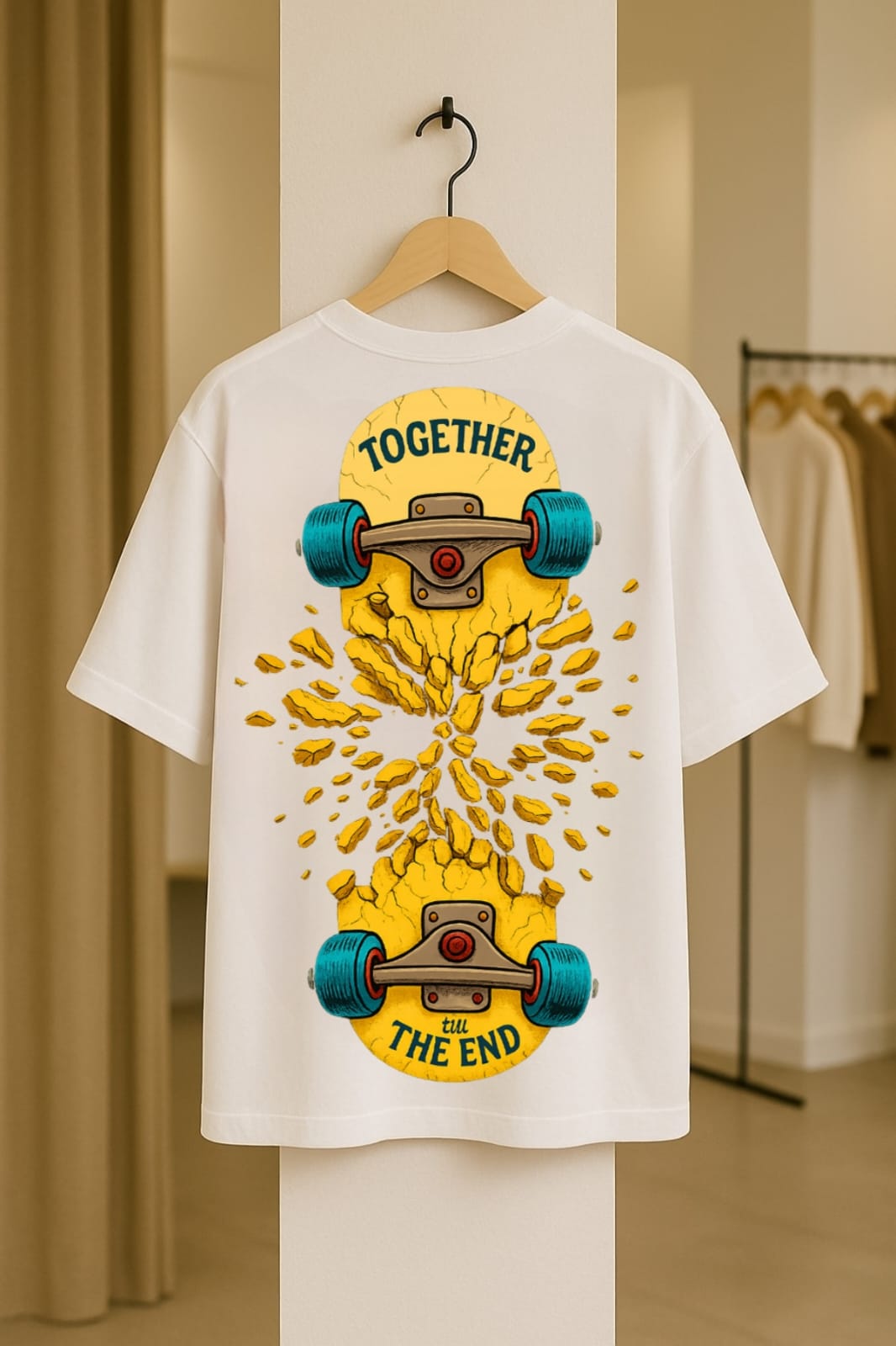 TOGETHER TILL THE END Dolk Oversized Unisex T-shirt