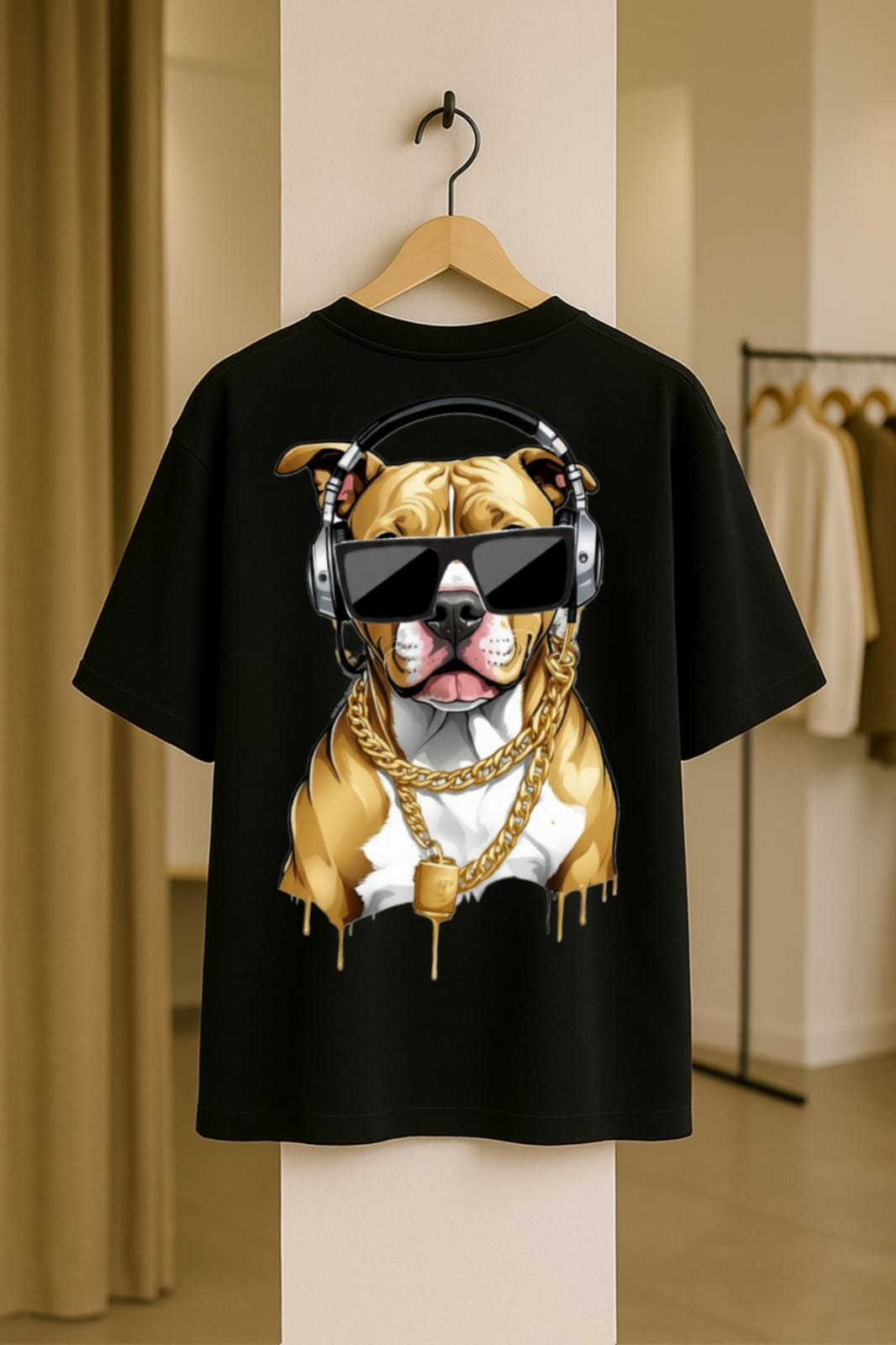 Bulldog Beats Dolk Oversized Unisex T shirt