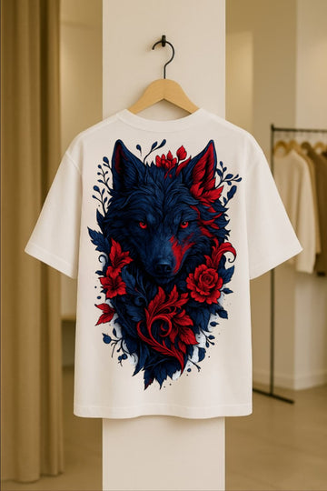 Rose Wolf Animal Lovers Dolk Oversized Unisex T-Shirt