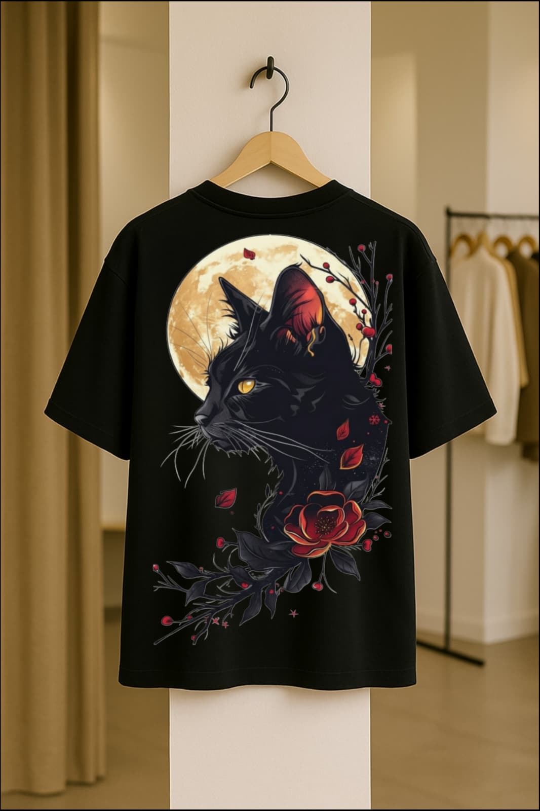 Cat & Moon DOLK Oversized Cat Unisex T Shirt