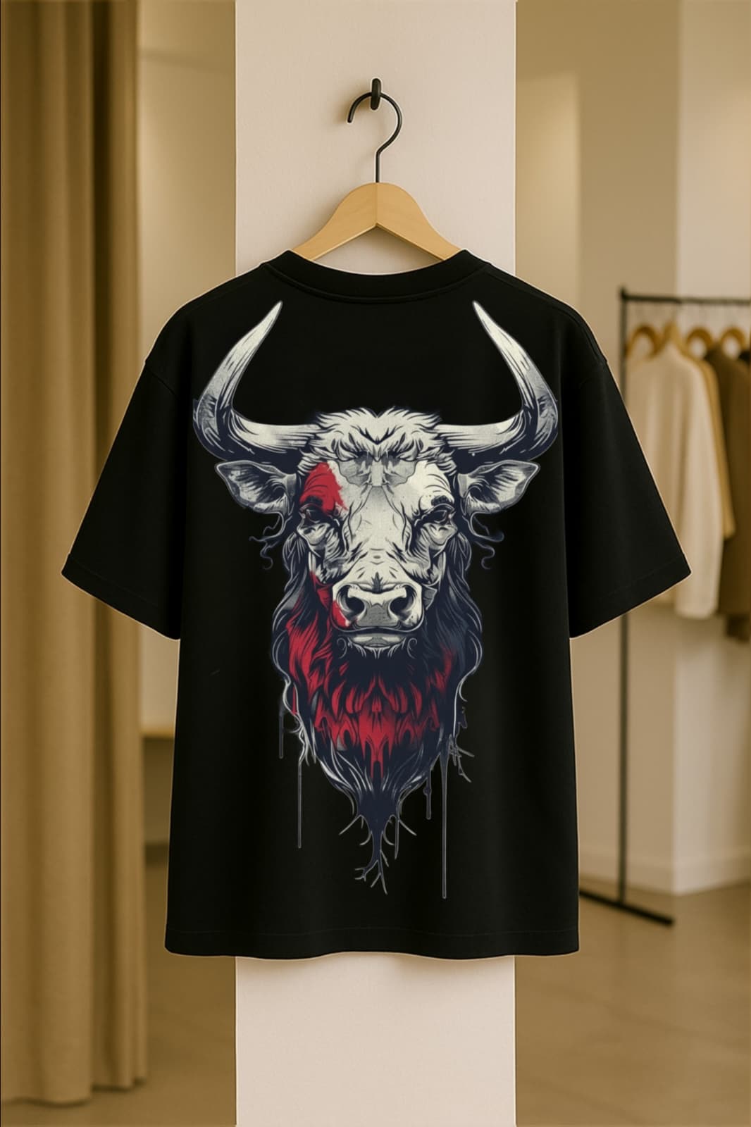 Fury of Strength Bull Dolk Oversized Unisex T-Shirt